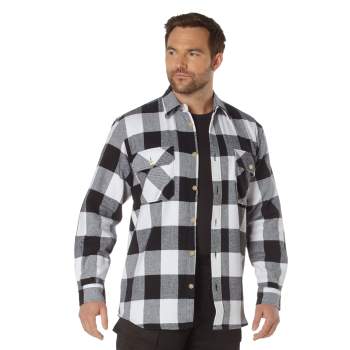 Mens black and white buffalo plaid shirt store