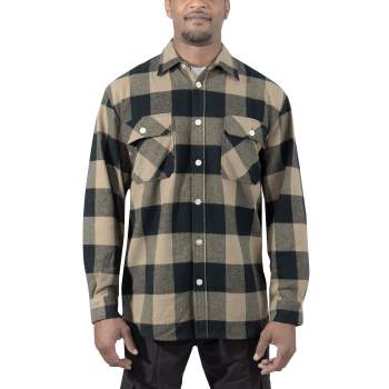 brown and white flannel jacket