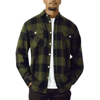 Army green flannel shirt