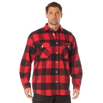Heavyweight plaid flannel shirt cheap