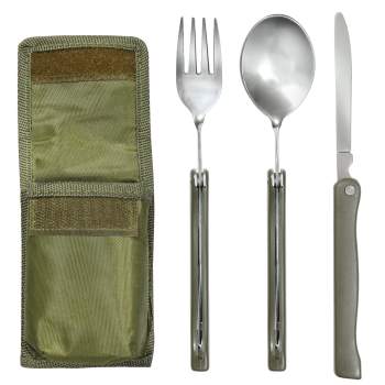 chow kit,eating set,fork utensils,knives and forks,camping cooking set,military cooking set,military chow kit,suvival tools,suvivial gear,pouch,