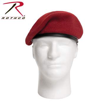 XL Kombat Tactical Mens Army Combat Military Beret Cap Hat Color Maroon Red Para Paratrooper Wool XS