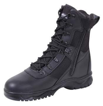 Rothco Insulated 8 Inch Side Zip Tactical Boot, tactical boot, military boot, footwear, foot wear, boots, insulated, 8 inch side zip, cold weather boots, combat boots, rothco, army boots, black tactical boots, black combat boots, black boots, rothco boots, police boots, insulated tactical boot                                        