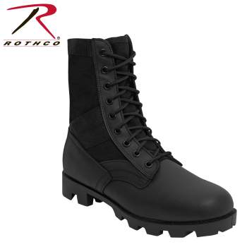 Rothco 5081 Black Leather Military G.I Style 8" Jungle Boots Mens Sizes 8-12