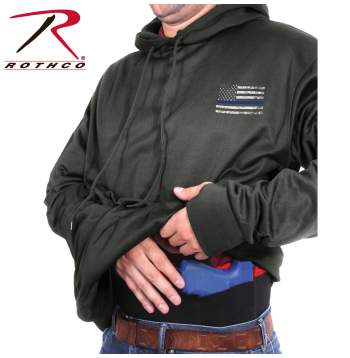 rothco thin blue line concealed carry hoodie