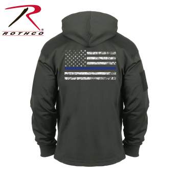 thin blue line zip up jacket