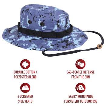 Blue digital camo bucket hat online