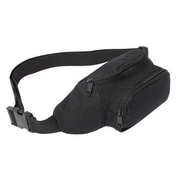 Baginning Black Canvas Fanny Pack Wide Strap Crossbody Waist Bags