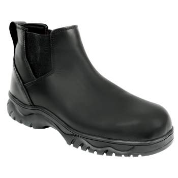 Black slip on duty boots outlet
