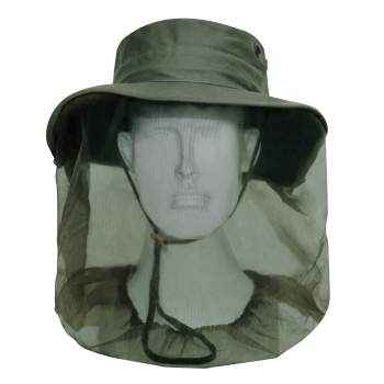 Rothco's Adjustable Boonie Hat With Mosquito Netting, mosquito net hat, hat with mosquito netting, sun hat with netting, mosquito protection, sun protection, sun hats, boonie hats, outdoor hats, military hats, bucket hat, mosquito net head gear