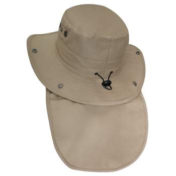 Well educated Define Learner boonie hat with neck flap tape Rectangle famine
