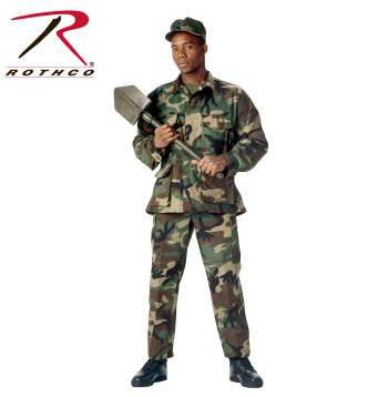 Olive Drab Military Tactical Cot Rip-Stop Fatigue Shirt BDU Shirt Rothco 5852