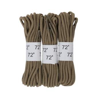 Military Boot Laces 72" Nylon Military Boot Laces 1 Pair Rothco 6191 7159  7808 