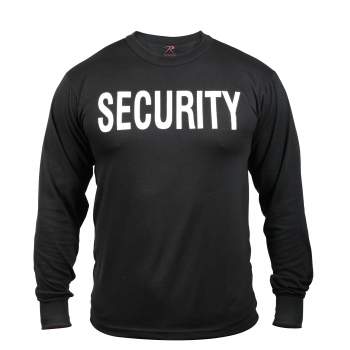 security t-shirt, security, security long sleeve t-shirt, security t-shirts, security t, security clothing, security gear, rothco security items, wholesale security clothing, long sleeve t-shirts, long sleeve tee's, security tee's, 2-Sided Long Sleeve T-Shirt, double sided security t-shirt, imprinted security t-shirt, two-sided imprinted security t-shirt, 2-sided Long sleeve T-shirt, 