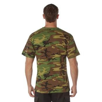 Camouflage t shirt front and back top