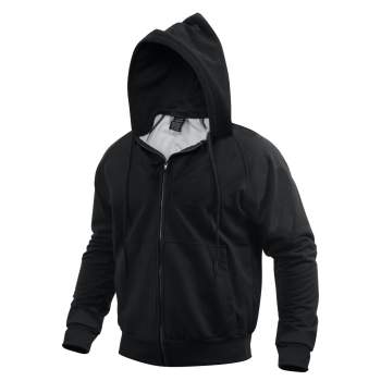Sweatshirt lined best sale hooded jacket