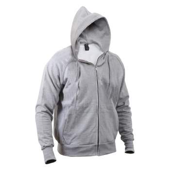 Thermal lined zipper hooded sweatshirt online