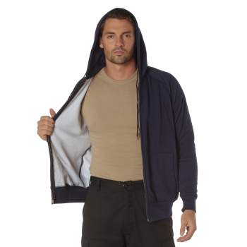Hooded thermal sales sweatshirt