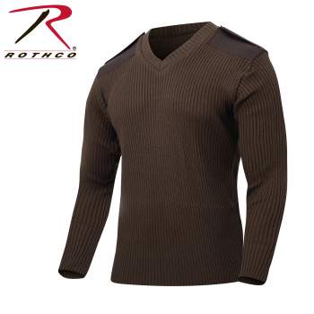military v neck sweater