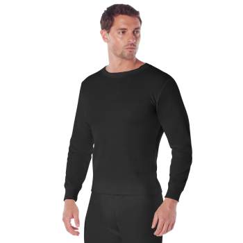 Rothco,Thermal,Underwear,Top,mens thermals,thermal wear,Thermal knit tops,thermal top,long johns,black,black thermal,thermal shirt,insulated underwear,woodland camo,camo thermal,Camo top,camo long johns,Olive,OD thermal,Natural,Natural thermal,cold weather