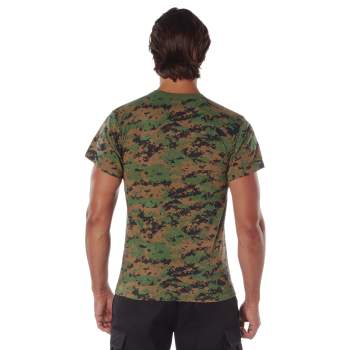 Digital camo dri top fit shirts wholesale