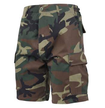 Camo Capris Long Cargo Shorts Military Army Fatigues Tactical 3/4 BDU Pants 