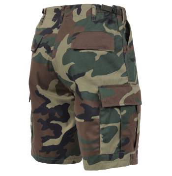 Camo Capris Long Cargo Shorts Military Army Fatigues Tactical 3/4 BDU Pants 