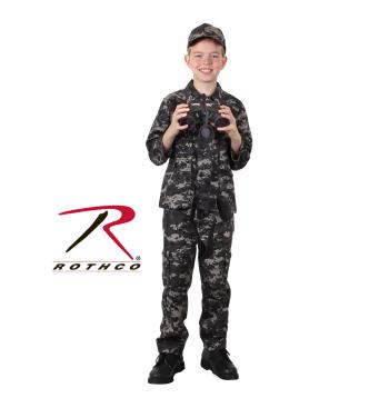 Rothco 66215 Digital Woodland Camouflage BDU Shirt for Kids