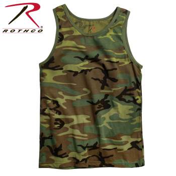 6702 Details about   Rothco Woodland Camo Tank Top 