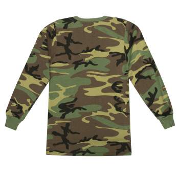 Long Sleeve T Shirt Camo Tactical Military Hunting Rothco Tee Camouflage NEW 
