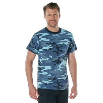 Camouflage t outlet shirt blue