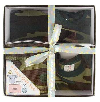 gift set,childrens gift set,babys gift set,infant gift set,clothes for infants,infant one piece,box set,gifts,4 pack,camo clothes,kids camo clothes,camo one piece for babies, one-piece, one piece, onesies, baby clothes, 