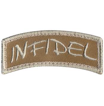 Rothco Infidel Shoulder Patch, Hook Backing, hook and loop, infidel, airsoft patch, patch, patches, wholesale patches, tactical patches, military morale patches, funny morale patches, moral patch, military velcro patches, tactical airsoft morale patches, airsoft morale patches, airsoft patches, morale patch