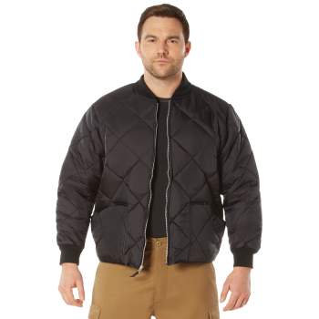 Diamond quilted 2025 nylon jacket