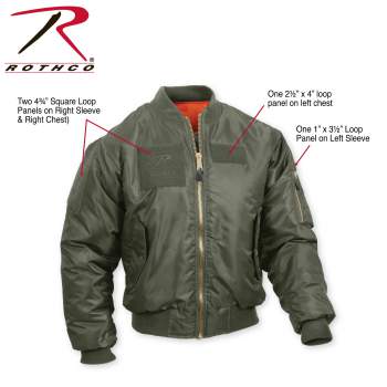Rothco Ma 1 Flight Jacket With Patches Rothco Ma 1 Flight Jacket With Patches