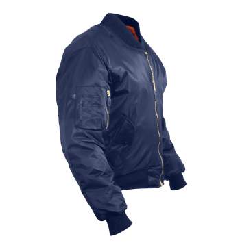 navy blue flight jacket