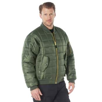 Quilted on sale military jacket