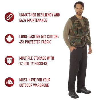  Rothco Uncle Milty Travel Vest – 17 Utility Pockets