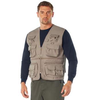 Rothco Concealed Carry Backwoods Canvas Vest Black / XL