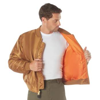 Orange aviator jacket sales