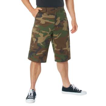 Camouflage long shorts clearance