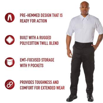 Black paramedic pants deals