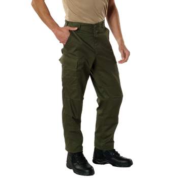 ARMY TACTICAL BDU RIPSTOP TROUSERS MENS COMBAT WORK WEAR CARGO PANTS OLIVE  GREEN