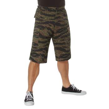 Long sales camo shorts