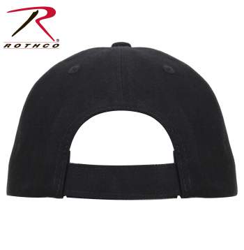 Rothco Black with Silver US Flag Low Profile Cap 8978
