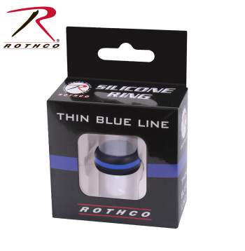 women's thin blue line silicone ring