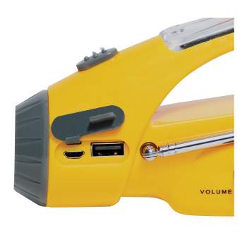 Rothco Solar/Wind Up Flashlight with Radio Yellow  80003 