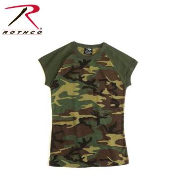 camo raglan tee womens