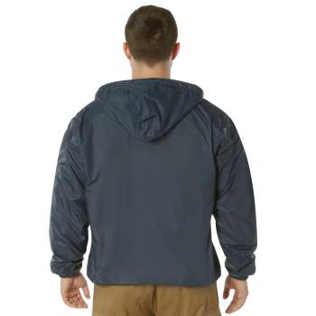 Fleece lined hooded nylon jacket outlet