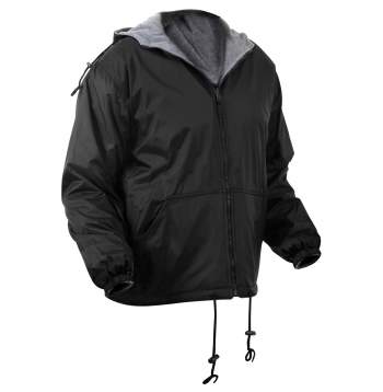Rothco Reversible Lined Jacket With Hood, Reversible Lined Jacket, Nylon Jacket, Rain Jacket, Rain Gear, Rothco, Reversible Jacket, Rain Coat, Water Proof Jacket, Outerwear, Hooded Jacket, Hooded Rain Jacket, Zippered Jacket, Zippered Coat